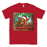 Red merry christmas heifer cow Classic Tee - CowGirlArtShop