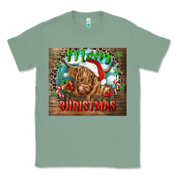 Sage merry christmas heifer cow Classic Tee - CowGirlArtShop