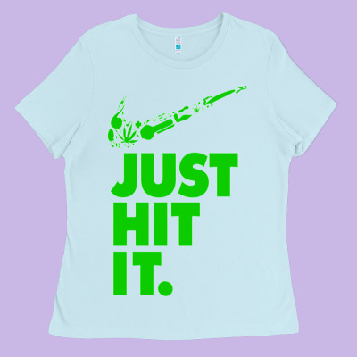 Just Hit It Cannabis Weed Vintage Retro Design For Weed Lover Ladies Tee Designed By Snappyart