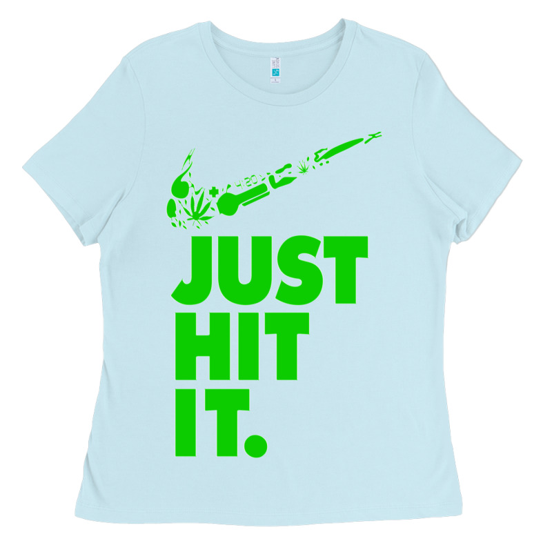 Just Hit It Cannabis Weed Vintage Retro Design For Weed Lover Ladies Tee by SnappyArt | Teevron