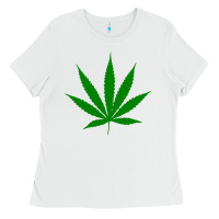 White Weed Ladies Tee - SnappyArt