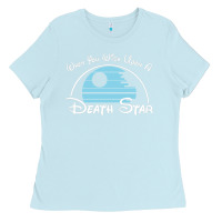 Baby Blue when you wish upon a death star Ladies Tee - SnappyArt