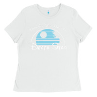 White when you wish upon a death star Ladies Tee - SnappyArt