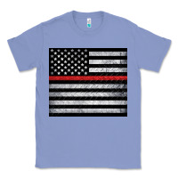 Colony Blue thin red line American flag metal floor Classic Tee - Artiststas