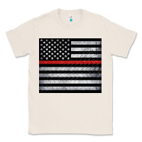 Thin Red Line American Flag Metal Floor Classic Tee | Teevron