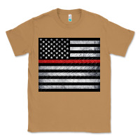 Toasted Coconut thin red line American flag metal floor Classic Tee - Artiststas
