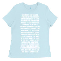 Baby Blue MY NAME IS ZAK BAGANS - GHOST ADVENTURES Ladies Tee - SnappyArt