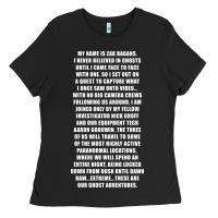 My Name Is Zak Bagans - Ghost Adventures Ladies Tee | Teevron