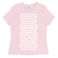 Bubblegum Pink MY NAME IS ZAK BAGANS - GHOST ADVENTURES Ladies Tee - SnappyArt