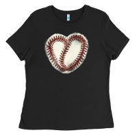 Baseball Ball Heart Ladies Tee | Teevron