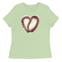 Matcha Baseball ball heart Ladies Tee - HowdyJamesFarm