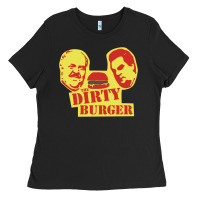 Black Dirty Burger Ladies Tee - SnappyArt