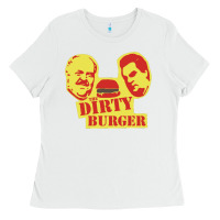 White Dirty Burger Ladies Tee - SnappyArt