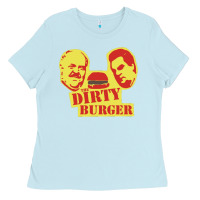 Baby Blue Dirty Burger Ladies Tee - SnappyArt