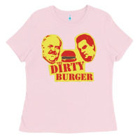 Bubblegum Pink Dirty Burger Ladies Tee - SnappyArt