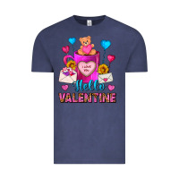 Vintage Denim Hello Valentine Valentine's Day Coffee Mug Vintage Tee - FaDigitalArtStudio