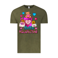 Vintage Olive Hello Valentine Valentine's Day Coffee Mug Vintage Tee - FaDigitalArtStudio