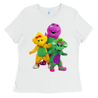 White new 755 barney and friends cute Ladies Tee - SnappyArt