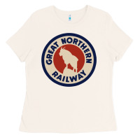 Bone Great Northern Railroad Ladies Tee - SnappyArt