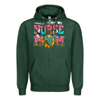 Sports Green nurse mom Zipper Hoodie - AdoDesignShop