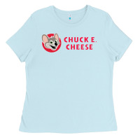 Baby Blue chuck e cheese Ladies Tee - SnappyArt