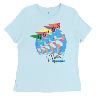 Baby Blue the go go's   vacation retro t shirt Ladies Tee - SnappyArt