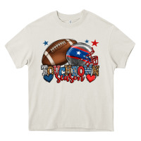 Cream Touchdown season American football 4th of july Heavy Core Tee - HowdyJamesFarm