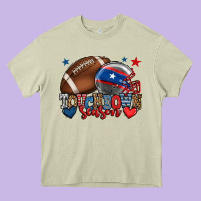 Touchdown Season American Football 4th Of July Heavy Core Tee Designed By Howdyjamesfarm