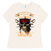 Bone pirate the beatings will continue until morale improves Ladies Tee - SnappyArt