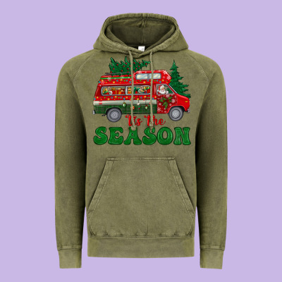 Christmas 'tis The Season Vintage Hoodie Designed By Bundleandbundleshop