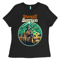 Black sturgill simpson retro Ladies Tee - SnappyArt