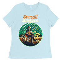 Baby Blue sturgill simpson retro Ladies Tee - SnappyArt