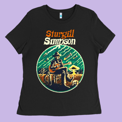 Sturgill Simpson Retro Ladies Tee Designed By Snappyart