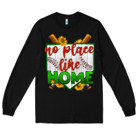 Black no place like home baseball Long Sleeve Tee - BundleAndBundleShop