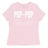 Bubblegum Pink Pop Pop Gifts Grandpa Fathers Day Pop-Pop Ladies Tee - SnappyArt