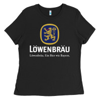 Black lowenbrau Ladies Tee - SnappyArt