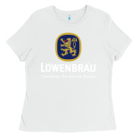 White lowenbrau Ladies Tee - SnappyArt
