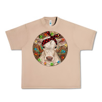 Burro Christmas Charolais Calf Baby Cow Urban Heavy Tee - RanaPortraitStore