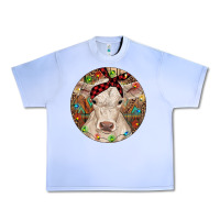 Grape Ice Christmas Charolais Calf Baby Cow Urban Heavy Tee - RanaPortraitStore