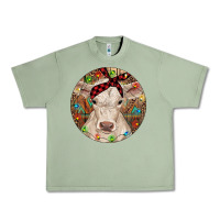 Oil Green Christmas Charolais Calf Baby Cow Urban Heavy Tee - RanaPortraitStore
