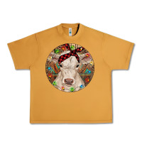 Peanut Butter Christmas Charolais Calf Baby Cow Urban Heavy Tee - RanaPortraitStore
