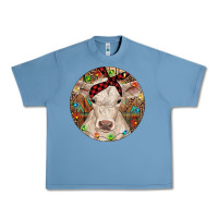 Pebble Blue Christmas Charolais Calf Baby Cow Urban Heavy Tee - RanaPortraitStore