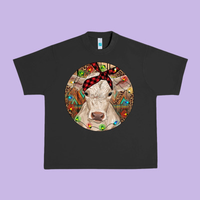 Christmas Charolais Calf Baby Cow Urban Heavy Tee Designed By Ranaportraitstore