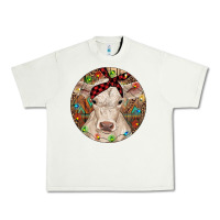 Pistachio Christmas Charolais Calf Baby Cow Urban Heavy Tee - RanaPortraitStore