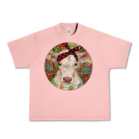 Salmon Christmas Charolais Calf Baby Cow Urban Heavy Tee - RanaPortraitStore