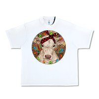 White Christmas Charolais Calf Baby Cow Urban Heavy Tee - RanaPortraitStore