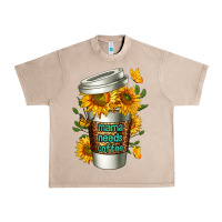 French Oak Mama Needs Coffee Cup Urban Heavy Tee - FaDigitalArtStudio