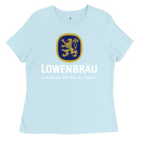 Baby Blue lowenbrau Ladies Tee - SnappyArt