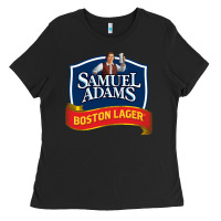 Black samuel adams Ladies Tee - SnappyArt