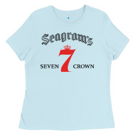 Baby Blue Seagrams 7 Bk 1.png Ladies Tee - SnappyArt
